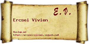 Ercsei Vivien névjegykártya